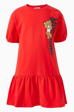 Moschino: Расклешённое платье Teddy Bear