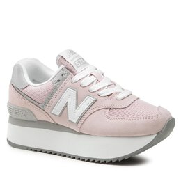 New Balance: Розовые кроссовки