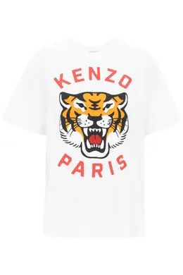 Kenzo: Белая футболка  Tiger