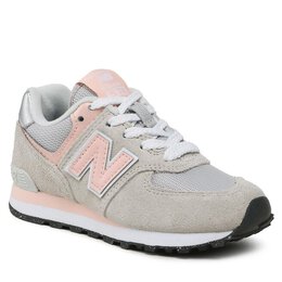 New Balance: Серые кроссовки 