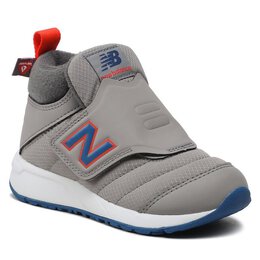 New Balance: Серые кроссовки 