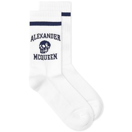 Alexander McQueen: Белые носки  Skull