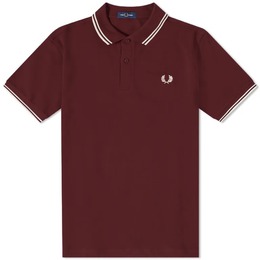 Fred Perry: Бордовая рубашка  Twin Tipped