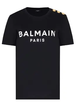 BALMAIN: Хлопковая футболка