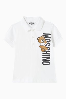 Moschino: Хлопковое поло Teddy Bear