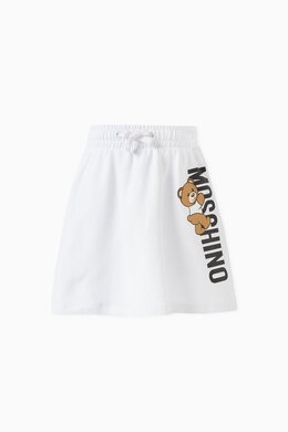 Moschino: Хлопковая юбка Teddy Bear