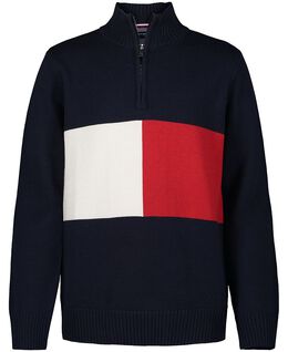 Tommy Hilfiger: Синий свитер