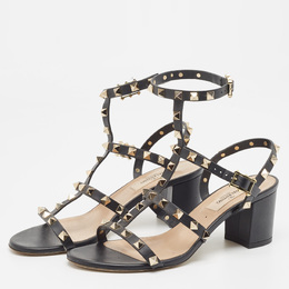 Valentino: Чёрные сандалии Rockstud