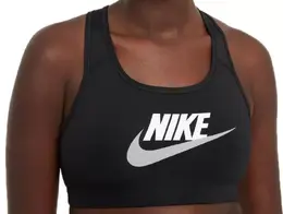 Nike: Чёрный топ  Dri-FIT Swoosh