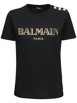 BALMAIN: Хлопковая футболка