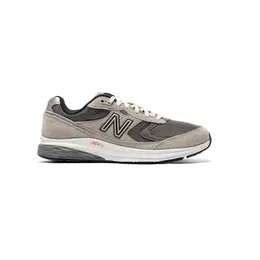 New Balance: Серые кроссовки 