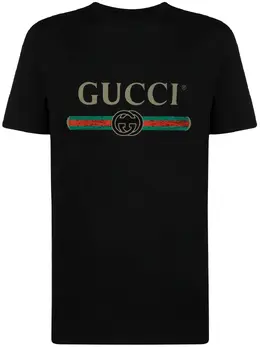 Gucci: Хлопковая футболка  Interlocking G