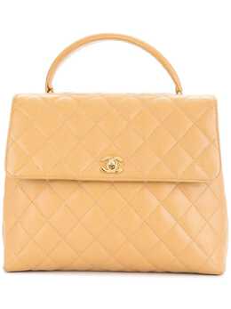 CHANEL Pre-Owned: Бежевая сумка-шоппер 