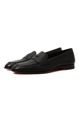 Santoni: Чёрные лоферы 