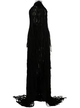 Blumarine: Платье бахромой 