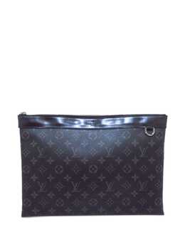 Louis Vuitton Pre-Owned: Чёрный клатч