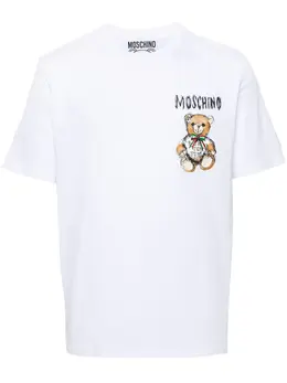 Moschino: Хлопковая футболка  Teddy Bear