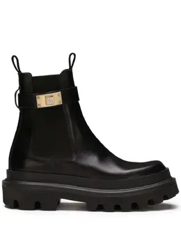 Dolce & Gabbana: Чёрные ботинки 