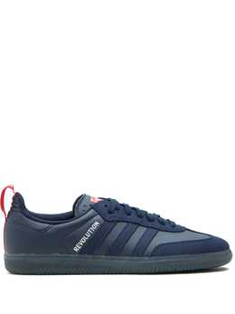 adidas: Голубые кроссовки  Samba