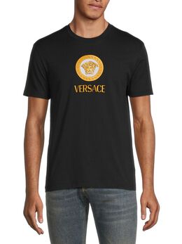 Versace: Чёрная футболка 