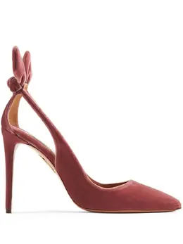 Aquazzura: Розовые туфли Bow Tie