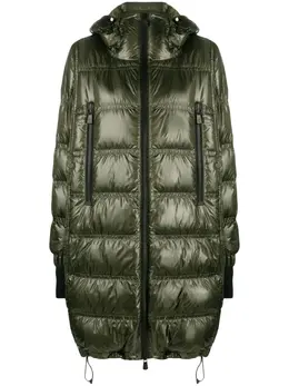 Moncler Grenoble: Зелёный пуховик 