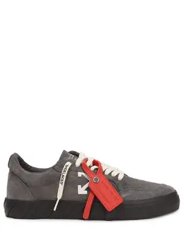 OFF-WHITE: Серые кеды  Vulcanized