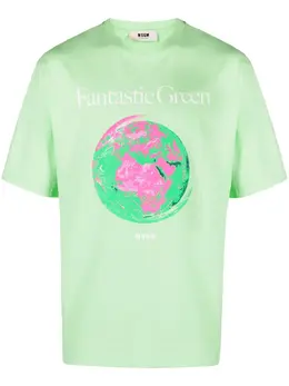 MSGM: Зелёная футболка Fantastic Green