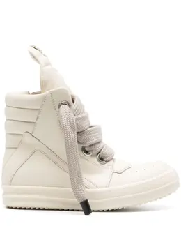 Rick Owens: Белые кроссовки  Geobasket