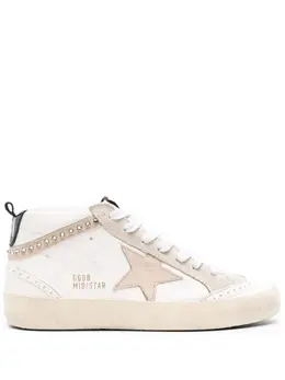 Golden Goose: Белые кроссовки  Mid Star