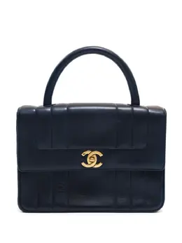 CHANEL Pre-Owned: Чёрная сумка-шоппер 