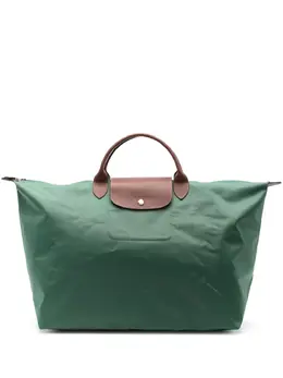 Longchamp: Зелёная сумка  Le Pliage Original