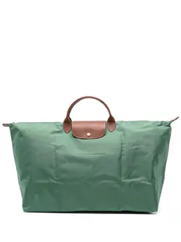 Longchamp: Зелёная сумка  Le Pliage Original