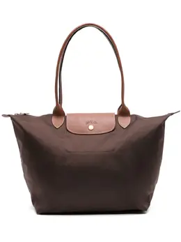 Longchamp: Коричневая сумка-шоппер Le Pliage Original