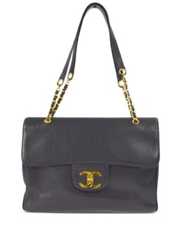 CHANEL Pre-Owned: Чёрная сумка-шоппер 