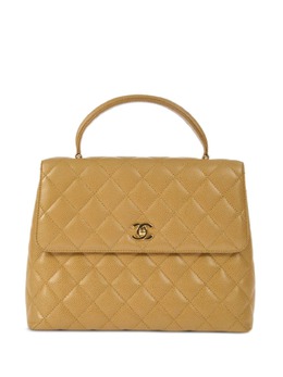 CHANEL Pre-Owned: Бежевая сумка-шоппер 