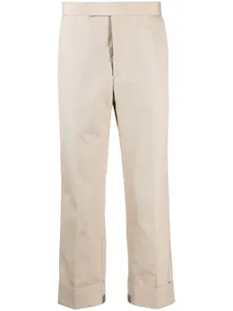 Thom Browne: Бежевые брюки 