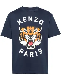 Kenzo: Хлопковая футболка  Tiger