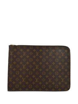 Louis Vuitton Pre-Owned: Коричневый клатч 