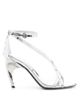 Alexander McQueen: Серебристые сандалии 
