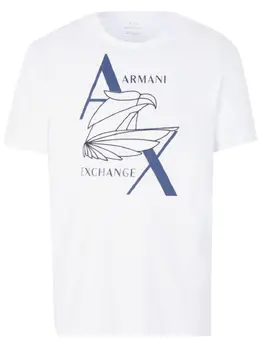 Armani Exchange: Футболка с принтом