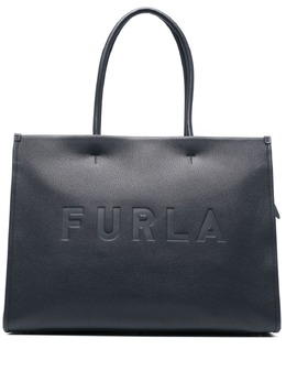 Furla: Синяя сумка-шоппер 