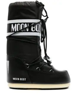Moon Boot: Чёрные ботинки 