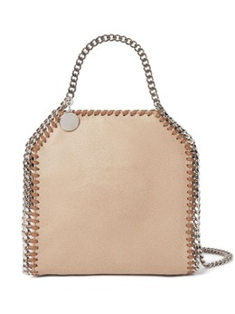 Stella McCartney: Бежевая сумка-шоппер  Tiny Falabella