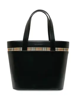 Burberry Pre-Owned: Чёрная сумка-шоппер