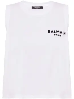 Balmain: Хлопковый топ 