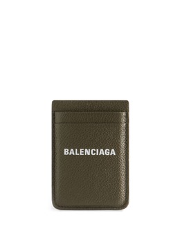 Balenciaga: Картхолдер цвета хаки 