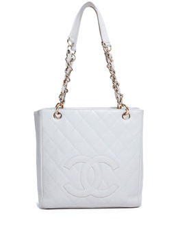 CHANEL Pre-Owned: Белая сумка-шоппер 