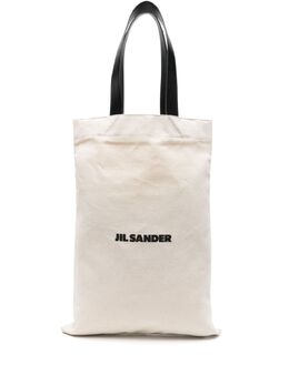 Jil Sander: Бежевая сумка-шоппер  Flat Shopper