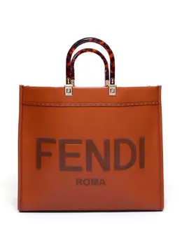 Fendi Pre-Owned: Коричневая сумка-шоппер